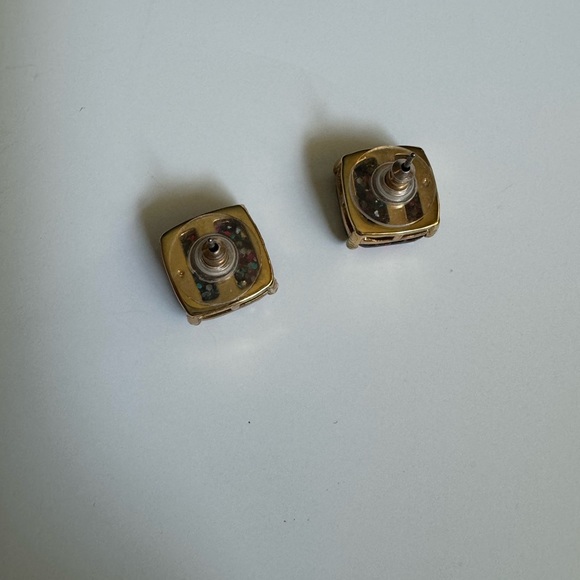 kate spade new york Small Square Glitter Stud Earrings - Picture 4 of 6